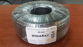 Коаксиальный кабель RG59-U Dinasat чёр. 100м