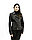 Женская куртка черная «UM&H 21486830» (натуральная кожа, питон), фото 2