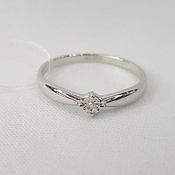Кольцо из серебра с бриллиантом SOKOLOV 87010015 покрыто  родием