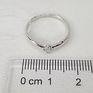 Кольцо из серебра с бриллиантом SOKOLOV 87010015 покрыто  родием, фото 3