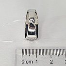 Кольцо из серебра с ониксом и фианитами Diamant 94-112-00491-1 серебро с родием, фото 3