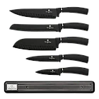 Набор ножей с магнитным держателем Berlinger Haus Black Silver 6 пр. (BH-2536A), фото 3