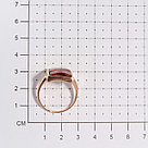 Кольцо из серебра с янтарём коньячным Янтарная лагуна 4LP277 позолота, фото 2