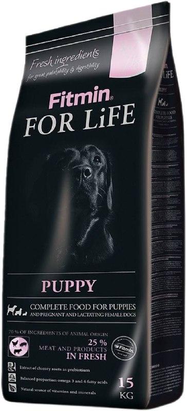 Fitmin For Life Puppy корм для щенков, беременных и кормящих собак всех пород, 15 кг