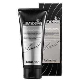 FarmStay Black Snail Deep Cleansing Foam Пенка для лица с муцином чёрной улитки 180 мл