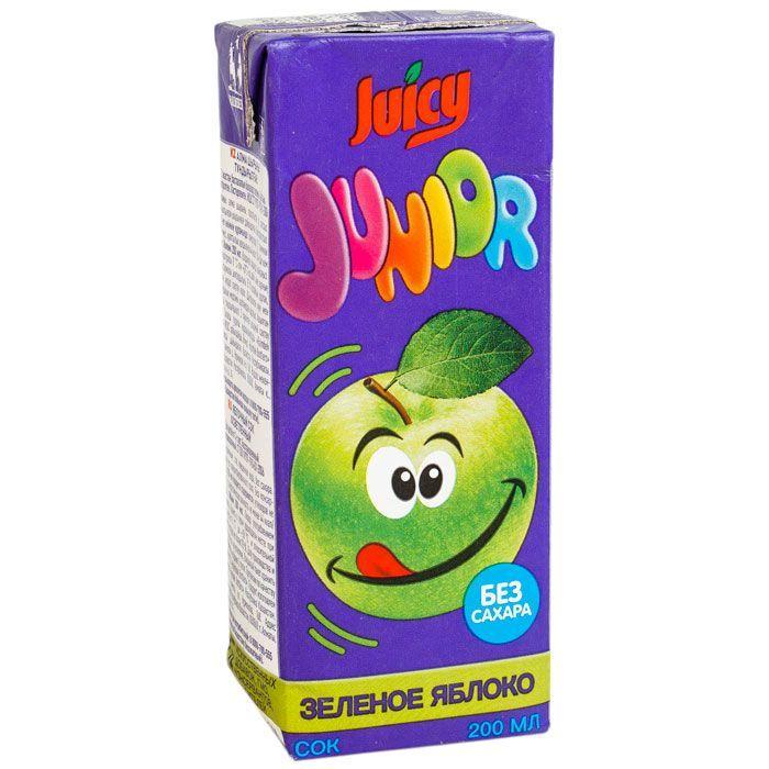 Сок Juicy Junior, Яблоко, 200мл - фото 1 - id-p100157111