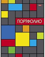 Папка пластиковая Hatber, А4, 600мкм, 20 вкладышей, 14мм, серия Портфолио - Яркая графика