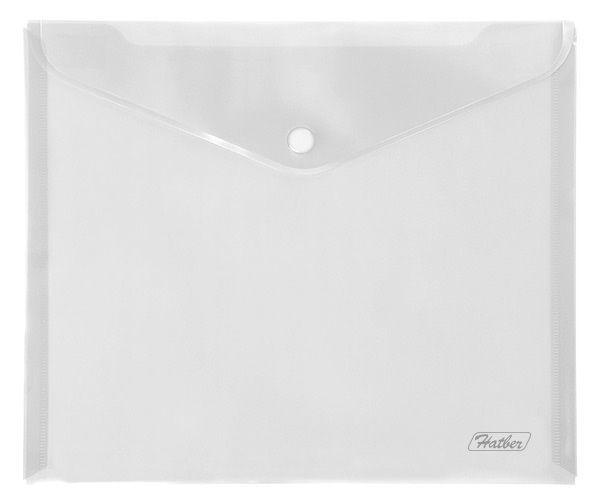 Папка-конверт пластиковая Hatber, А5, 180мкм, на кнопке, матовая