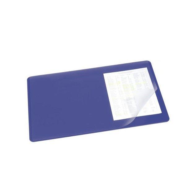 Настольное пластиковое покрытие Durable, 53x40см, прямоугольное, прозрачный верхний слой, синее