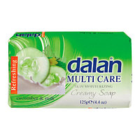 Мыло туалетное Dalan, Мульти уход свежий огурец и молоко, 150 гр.