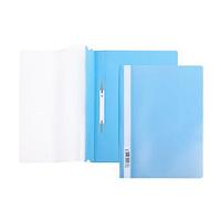 Папка-скоросшиватель пластиковая Hatber, А4, 140/180мкм, прозрачный верх, голубая