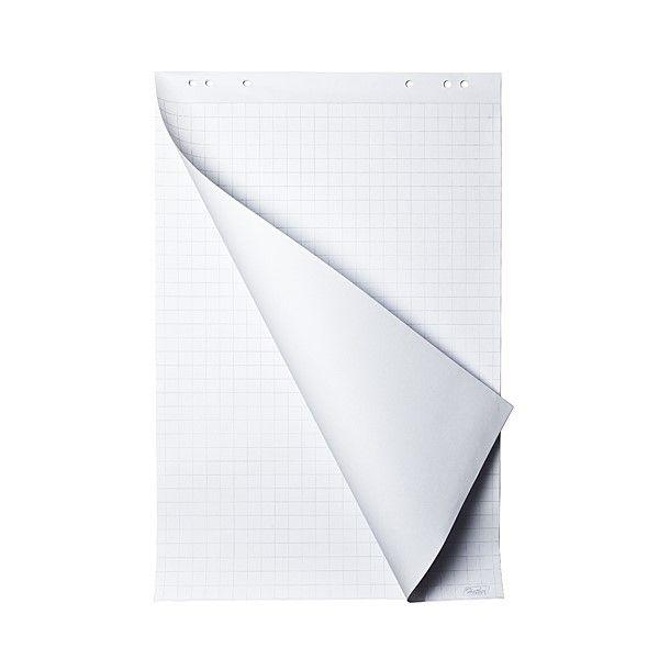 Блок бумаги для флипчарта Hatber, 64x96см, 20л, 80гр/м2,  клетка, перфорация на отрыв