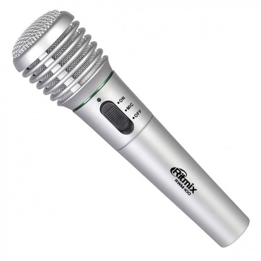 Микрофон вокальный Ritmix RWM-100 черный - фото 1 - id-p100158169