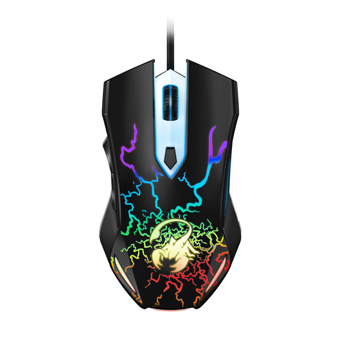Компьютерная мышь, Genius, Scorpion Spear, RGB, Игровая, Оптическая 800-1200dpi, Проводная 1,8м, USB, Черная - фото 3 - id-p100158179