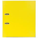 Папка регистратор Brauberg Extra, А4, 75мм, арочный механизм, покрытие пластик, жёлтая, фото 3