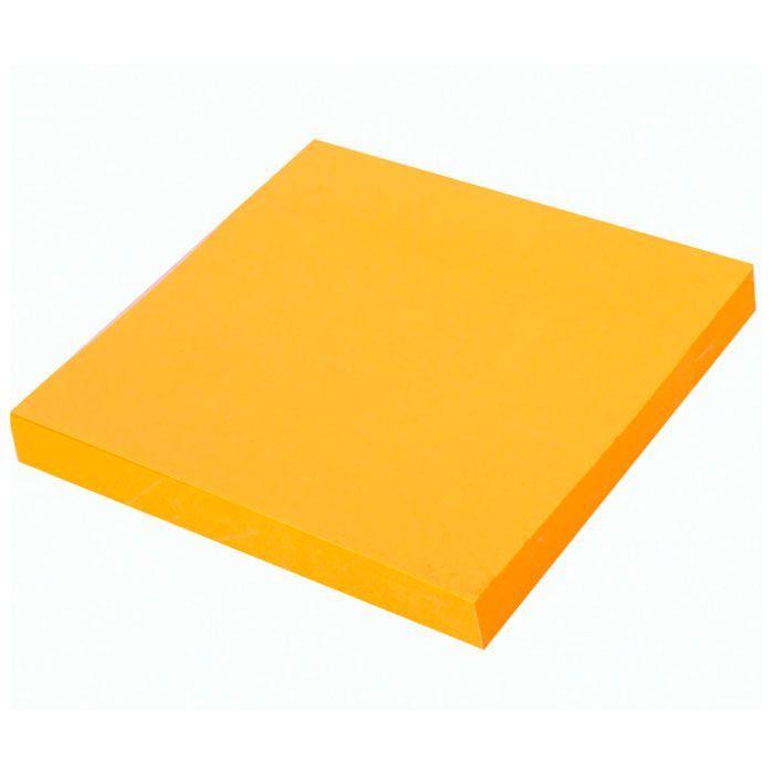 Бумага для заметок Brauberg, 76x76мм, 90л, оранжевая неон, клеевой край, в пакете - фото 3 - id-p100159086