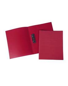 Папка пластиковая Hatber, А4, 500мкм, 14мм, металлический зажим, серия Line - Красная