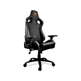 Игровое компьютерное кресло, Cougar, ARMOR-S Black, Искусственная кожа PU AIR, (Ш)50*(Г)55*(В)128 (136) см,