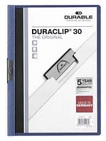 Папка пластиковая Durable, 30л, А4, стальной клип, серия Duraclip, голубая