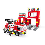 Игровой конструктор, Ausini, 21602, Пожарная бригада, 301 деталь, Пожарная часть, Цветная коробка, фото 2