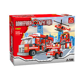 Игровой конструктор, Ausini, 21901, Пожарная бригада, Штаб пожарной бригады, 697 деталей, Цветная коробка