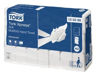 Бумажные полотенца Tork Xpress Advanced, 2 слоя, белые, Multifold-сложения, упакованы по 21 пачки - фото 1 - id-p100158310
