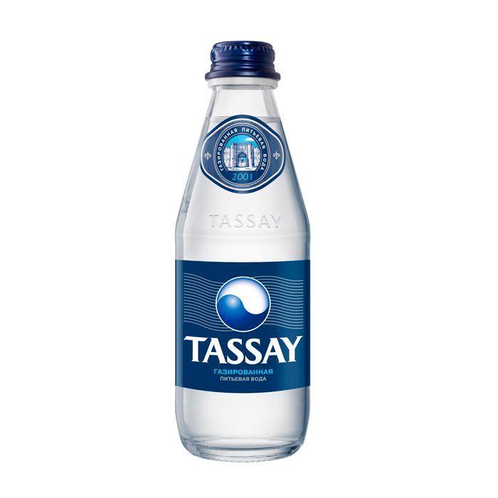 Вода питьевая Tassay, 250мл, газированная, стеклянная бутылка