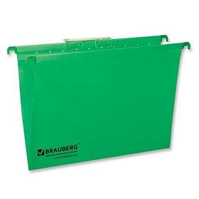Папка картонная подвесная Brauberg, А4, 315x245мм, 80л, 220гр/м2, зелёная