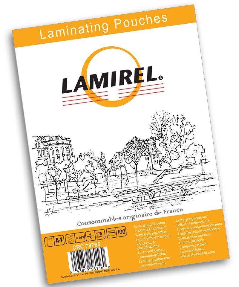 Плёнка для ламинирования А4, 175 мкм, Lamirel, 100шт/уп - фото 1 - id-p100158353