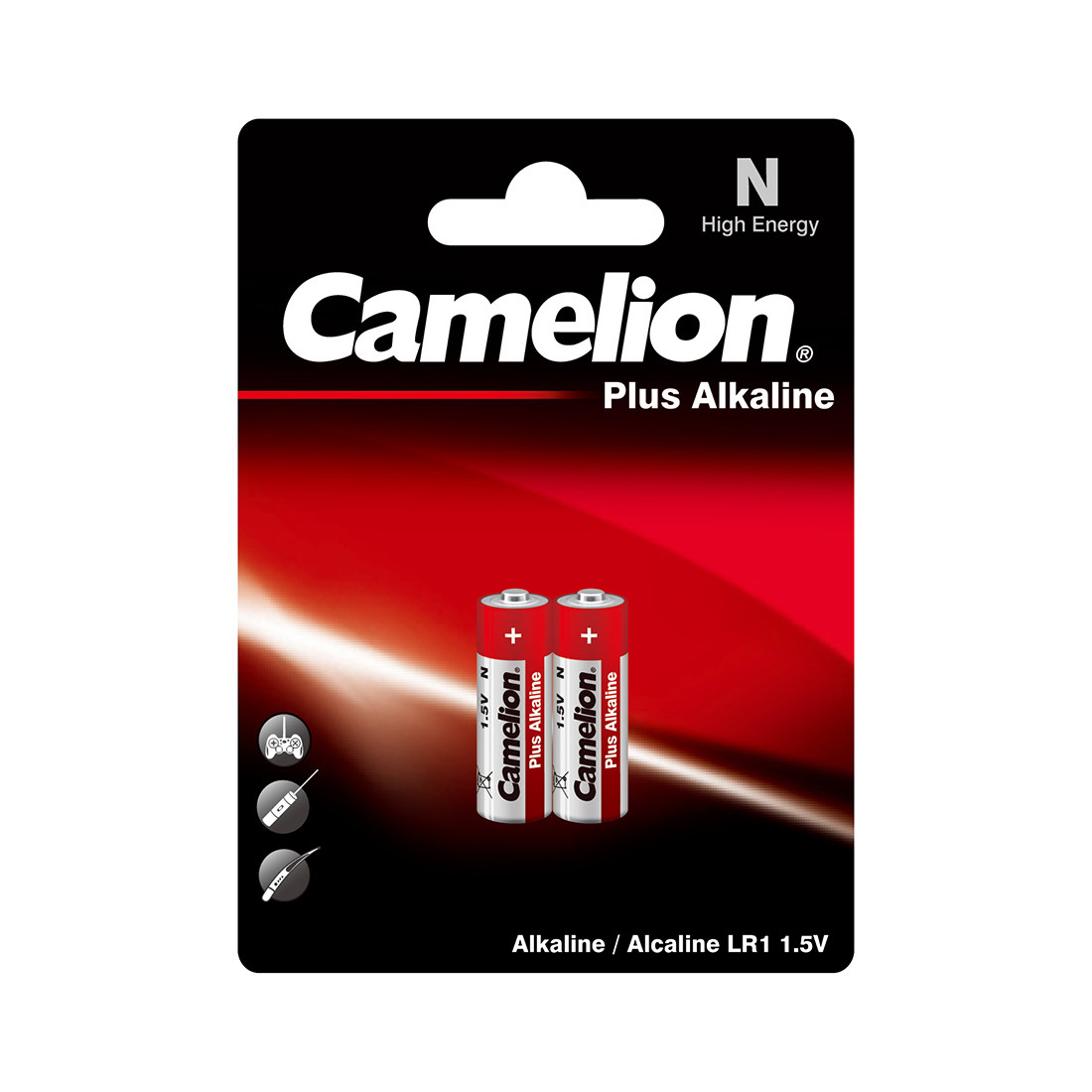 Батарейка, CAMELION, LR1-BP2, Plus Alkaline, N, 2 шт., Блистер - фото 1 - id-p100160077