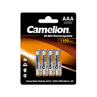 Аккумулятор, CAMELION, NH-AAA1100BP4, Lockbox Rechargeable, AAA, 1.2V, 1100 mAh, 4 шт. в блистере