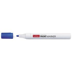 Маркер-краска Hatber, 2мм, закруглённый пишущий узел, металлический корпус, синий