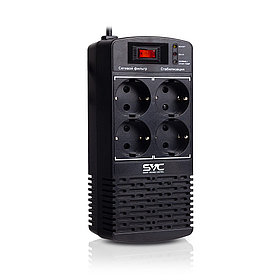 Стабилизатор (AVR), SVC, AVR-600-L, Мощность 600ВА/300Вт, LED-индикаторы, Диапазон работы AVR: 174-280В, 4