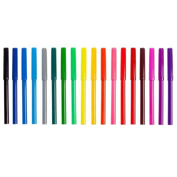 Фломастеры Hatber Eco, 18 цветов, серия Переменка, в картонной упаковке - фото 2 - id-p100160124