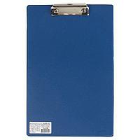 Папка-планшет картонная Brauberg, А4, 90л, металлический зажим, ПВХ-покрытие, синяя