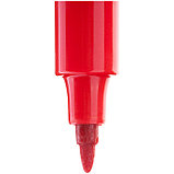 Маркер перманентный Crown Multi Super Slim, 1мм, круглый наконечник, спиртовая основа, красный, фото 2