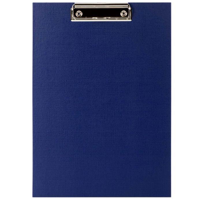 Папка-планшет картонная Staff, А4, 90л, металлический зажим, бумвинил, синяя - фото 1 - id-p100160152