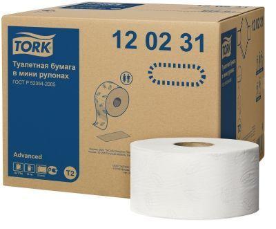 Туалетная бумага Tork Advanced для диспенсеров бумаги в рулонах, 170м, 2 слоя, белая - фото 1 - id-p100158468