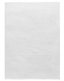 Папка-уголок пластиковая Hatber, А4, 180мкм, с карманом для визитки, прозрачная