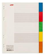 Набор картонных разделителей листов Hatber, А5, 5л, 5 цветов, в плёнке