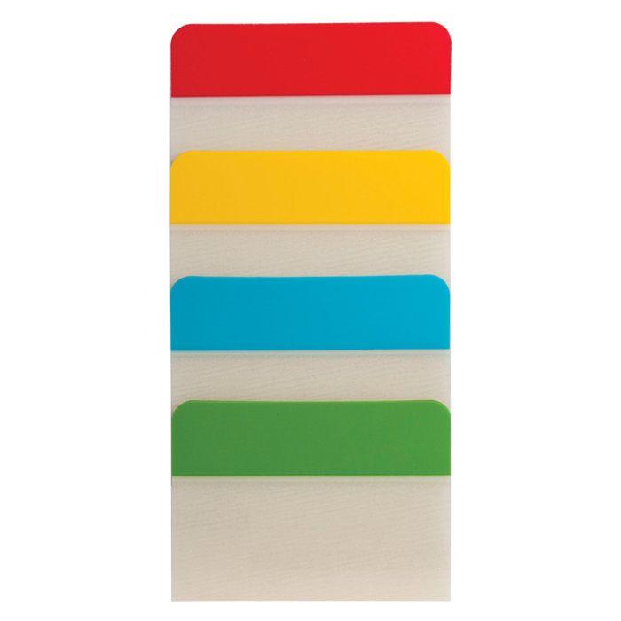Набор закладок пластиковых Brauberg, 38x51мм, 6л, 4 цвета, клеевой край, в блистере - фото 2 - id-p100159325