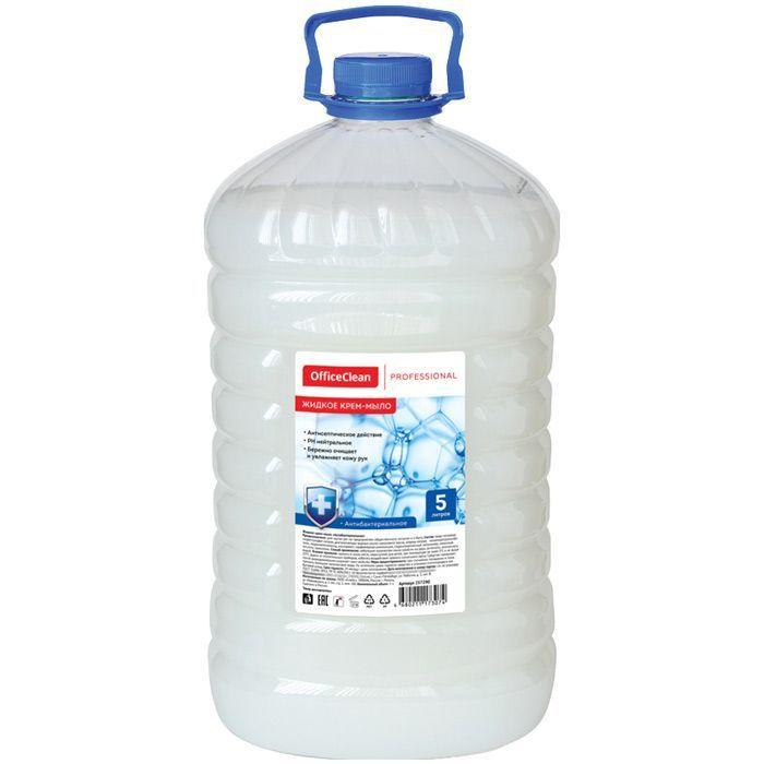 Жидкое мыло OfficeClean Proffesional, Антибактериальное, 5л в бутылке - фото 1 - id-p100158495
