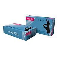 Перчатки нитриловые MediOk, без пудры,100шт/упак ( 50пар), чёрные, размер ХL