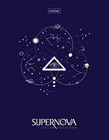 Тетрадь Hatber, 160л, А5, на 4-х кольцах, клетка, ламинация, серия Supernova