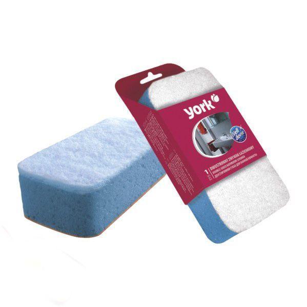 Губка для уборки дома York, универсальная, 13,5x7x4,3см, бело-голубая, 1 штука в упаковке - фото 1 - id-p100162123
