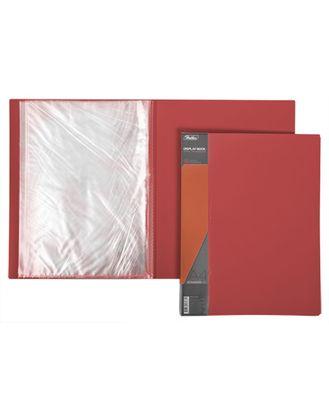 Папка пластиковая Hatber, А4, 600мкм, 10 вкладышей, 9мм, серия Standard - Красная