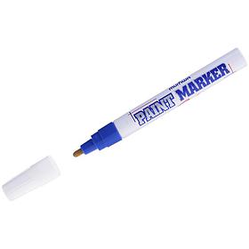 Маркер-краска MunHwa, 4мм, закруглённый пишущий узел, металлический корпус, синий