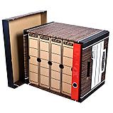 Короб архивный картонный Fellowes Bankers Box Woodgrain, 340x295x405мм, тёмно-коричневый, фото 2