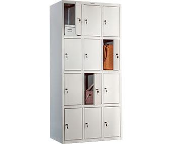 Металлический шкаф для вещей и одежды Практик LS-34, 12 ячеек - фото 1 - id-p100158671