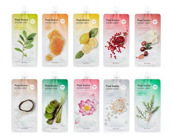 Missha pure source pocket pack Ночные компактные маски для лица 10 мл - фото 1 - id-p100160405